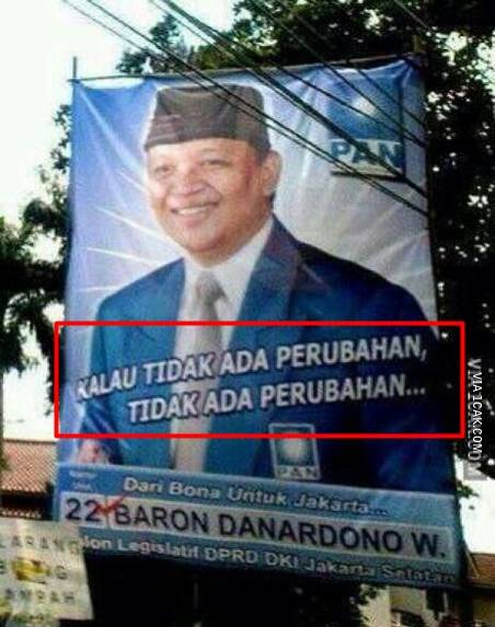 Tulisan unik pada Janji caleg dspanduk kampanye ini bikin auto cekikikan